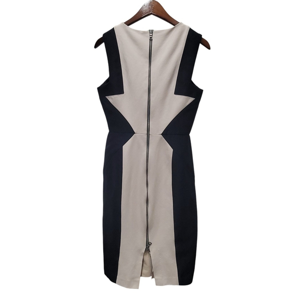 BCBGMAXAZRIA Evelyn Fully Lined Colorblocked Knee-length Dress Size 4 Pre-owned - Picture 3 of 10